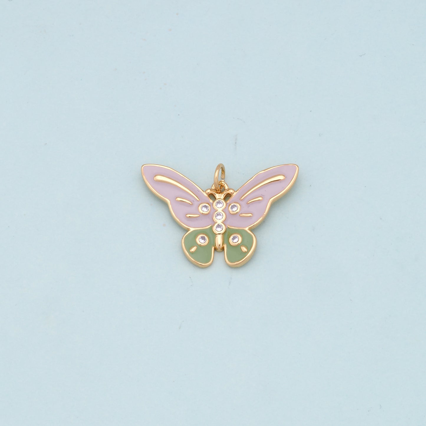 Gold Butterfly Charms,18K Gold Filled Butterfly Pendant,Butterfly Charm Bracelet Necklace for DIY Jewelry Making Supply