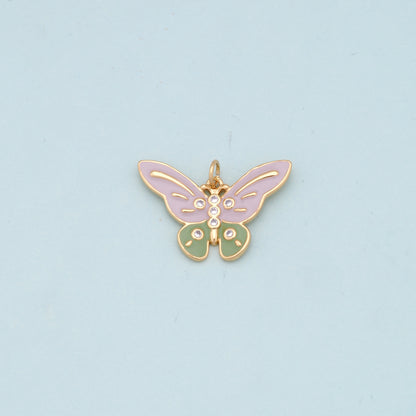 Gold Butterfly Charms,18K Gold Filled Butterfly Pendant,Butterfly Charm Bracelet Necklace for DIY Jewelry Making Supply