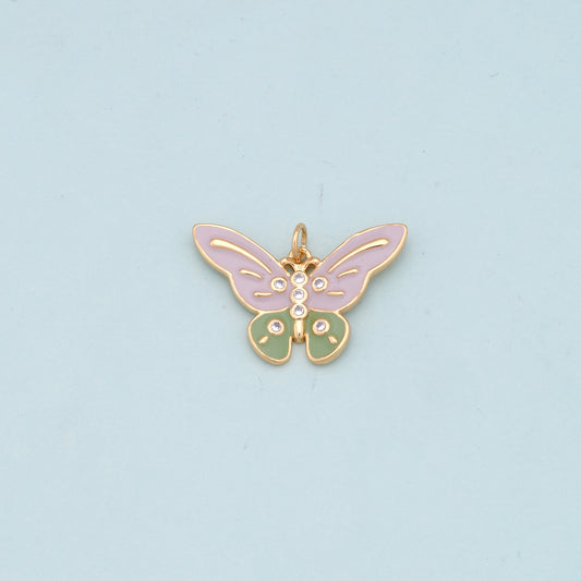Gold Butterfly Charms,18K Gold Filled Butterfly Pendant,Butterfly Charm Bracelet Necklace for DIY Jewelry Making Supply