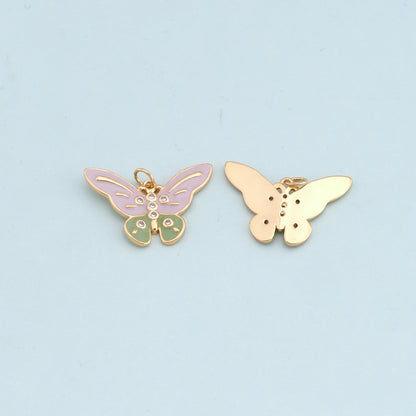 Gold Butterfly Charms,18K Gold Filled Butterfly Pendant,Butterfly Charm Bracelet Necklace for DIY Jewelry Making Supply