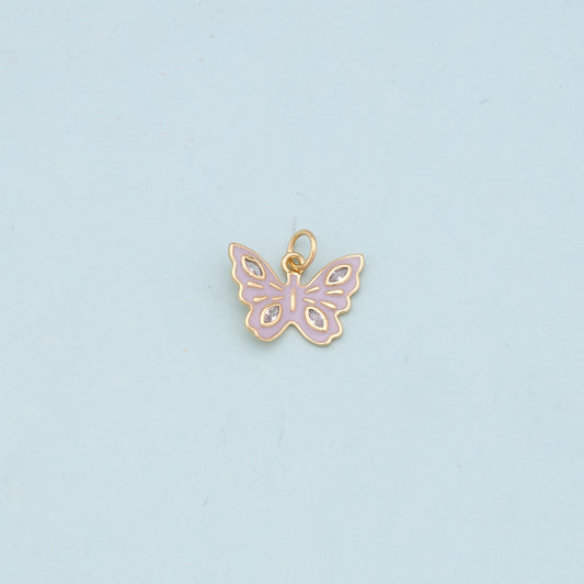 Gold Butterfly Charms,18K Gold Filled Butterfly Pendant,Butterfly Charm Bracelet Necklace for DIY Jewelry Making Supply