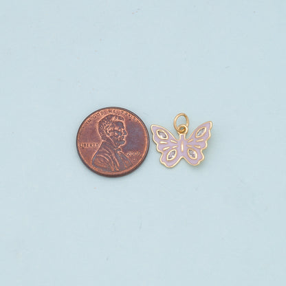 Gold Butterfly Charms,18K Gold Filled Butterfly Pendant,Butterfly Charm Bracelet Necklace for DIY Jewelry Making Supply