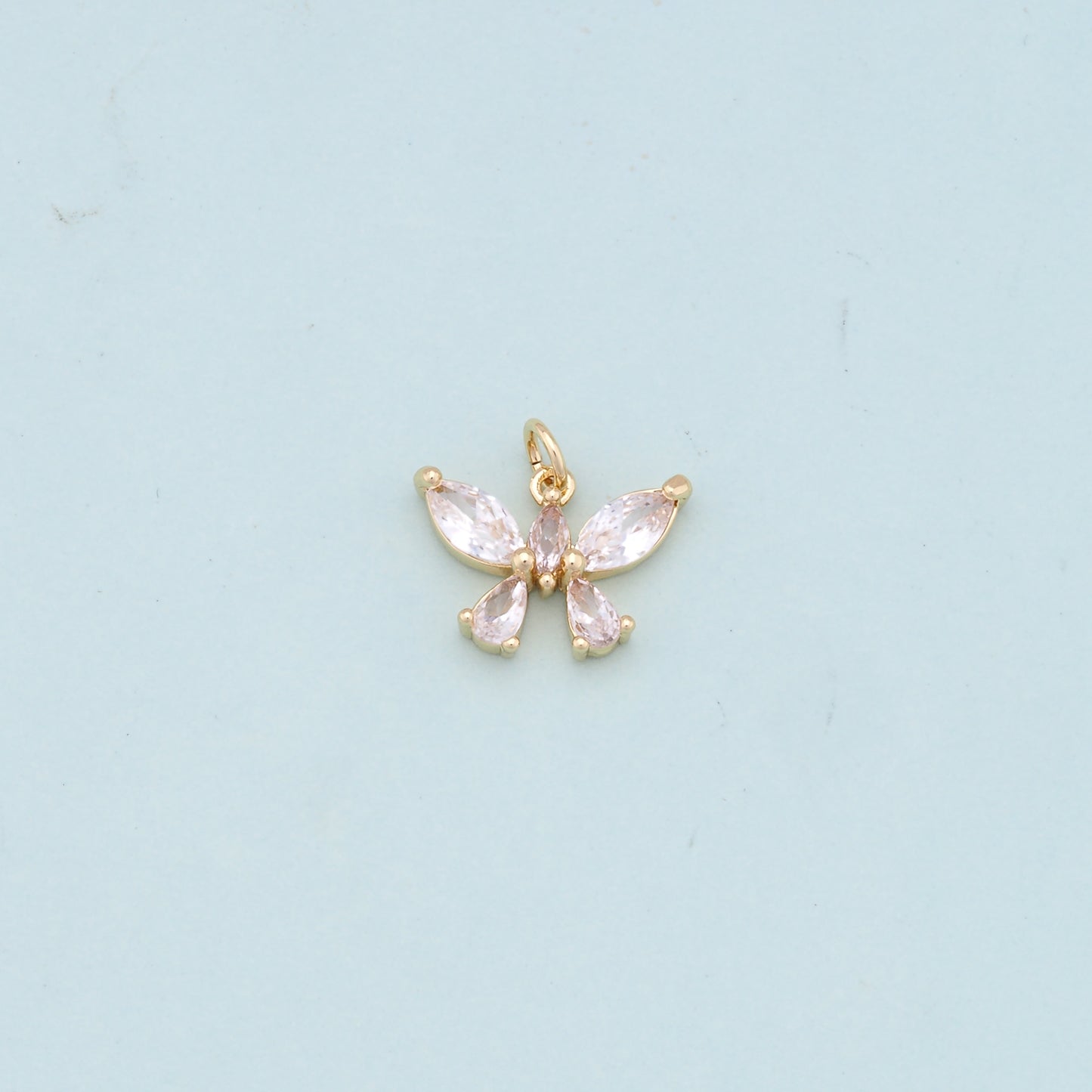 Gold Butterfly Charms,18K Gold Filled Butterfly Pendant,Butterfly Charm Bracelet Necklace for DIY Jewelry Making Supply