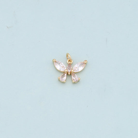 Gold Butterfly Charms,18K Gold Filled Butterfly Pendant,Butterfly Charm Bracelet Necklace for DIY Jewelry Making Supply
