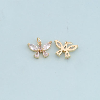 Gold Butterfly Charms,18K Gold Filled Butterfly Pendant,Butterfly Charm Bracelet Necklace for DIY Jewelry Making Supply