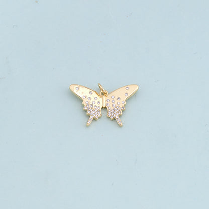 Gold Butterfly Charms,18K Gold Filled Butterfly Pendant,Butterfly Charm Bracelet Necklace for DIY Jewelry Making Supply