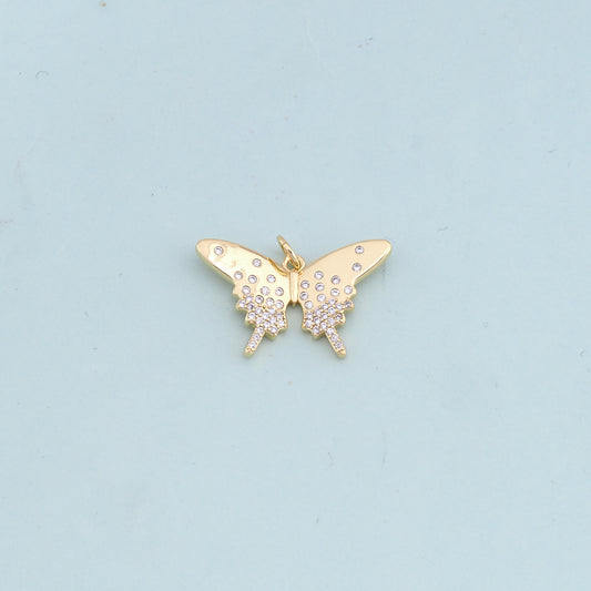 Gold Butterfly Charms,18K Gold Filled Butterfly Pendant,Butterfly Charm Bracelet Necklace for DIY Jewelry Making Supply