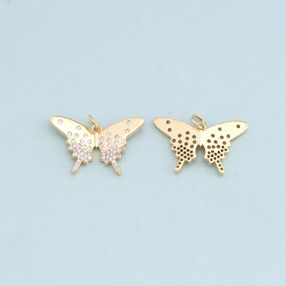 Gold Butterfly Charms,18K Gold Filled Butterfly Pendant,Butterfly Charm Bracelet Necklace for DIY Jewelry Making Supply