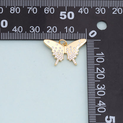 Gold Butterfly Charms,18K Gold Filled Butterfly Pendant,Butterfly Charm Bracelet Necklace for DIY Jewelry Making Supply