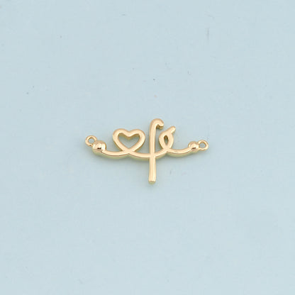 Gold stethoscope Charms,18K Gold Filled stethoscope Pendant,stethoscope Charm Bracelet Necklace for DIY Jewelry Making Supply
