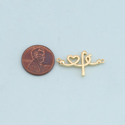 Gold stethoscope Charms,18K Gold Filled stethoscope Pendant,stethoscope Charm Bracelet Necklace for DIY Jewelry Making Supply