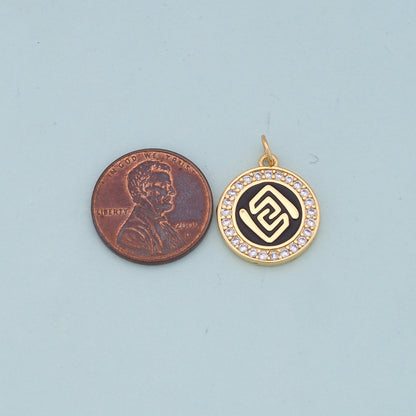 Gold element Charms,18K Gold Filled Water Pendant,Element Charm Bracelet Necklace for DIY Jewelry Making Supply