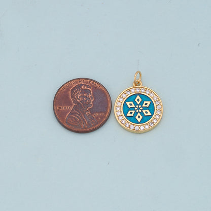 Gold element Charms,18K Gold Filled Water Pendant,Element Charm Bracelet Necklace for DIY Jewelry Making Supply