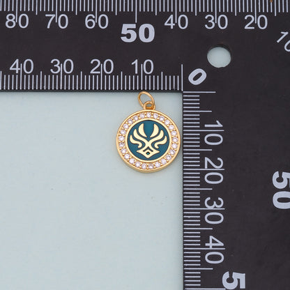 Gold element Charms,18K Gold Filled Water Pendant,Element Charm Bracelet Necklace for DIY Jewelry Making Supply