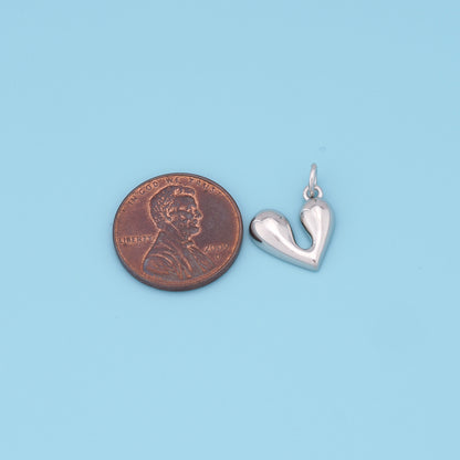 Gold Heart Charms,18K Gold Filled Heart Pendant,Tiny Heart Charm Bracelet Necklace for DIY Jewelry Making Supply