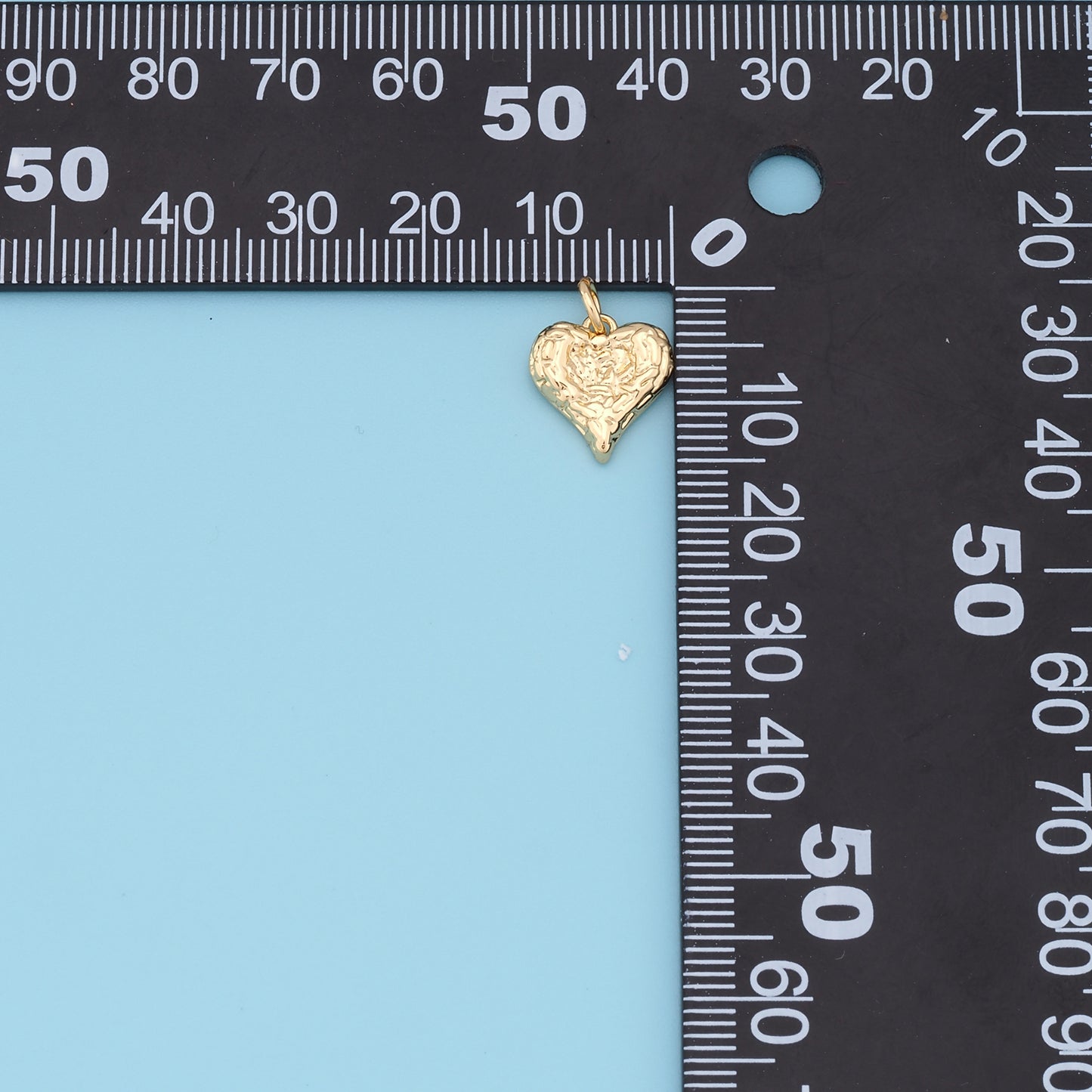 Gold Heart Charms,18K Gold Filled Heart Pendant,Tiny Heart Charm Bracelet Necklace for DIY Jewelry Making Supply