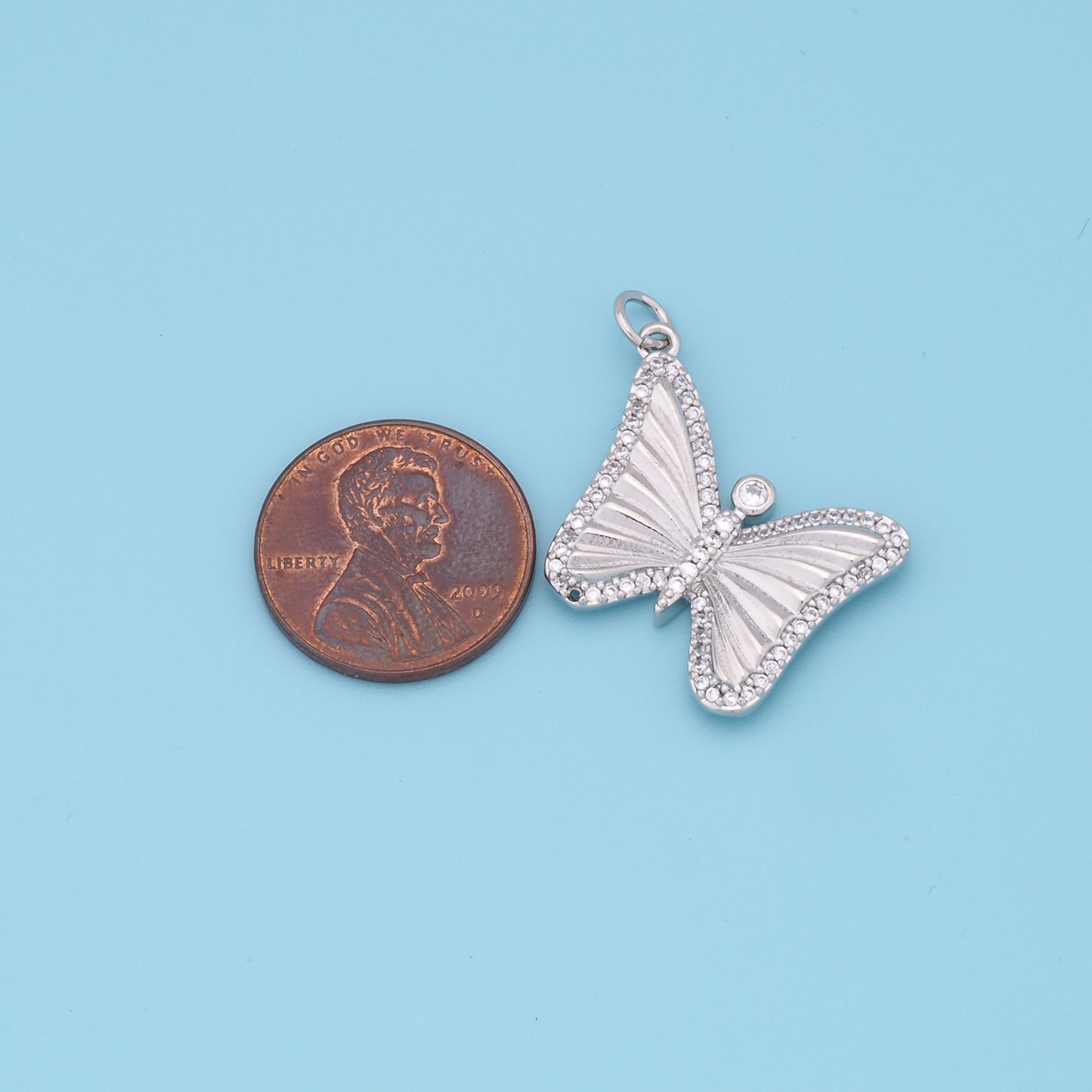 Gold Butterfly Charms,18K Gold Filled Butterfly Pendant,insect Charm Bracelet Necklace for DIY Jewelry Making Supply