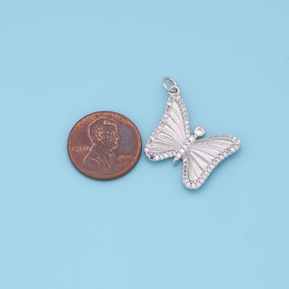 Gold Butterfly Charms,18K Gold Filled Butterfly Pendant,insect Charm Bracelet Necklace for DIY Jewelry Making Supply