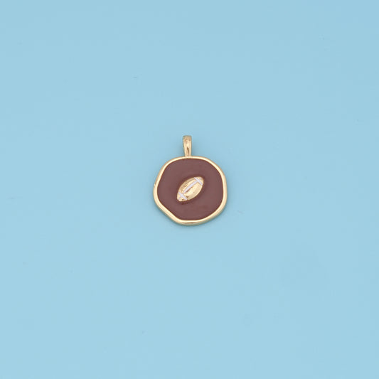 Gold football Charms,18K Gold Filled football Pendant,football Charm Bracelet Necklace for DIY Jewelry Making Supply