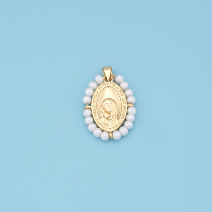Gold Pray virgin mary Charms,18K Gold Filled pray Our Lady Pendant Bracelet Necklace for DIY Jewelry Making Supply
