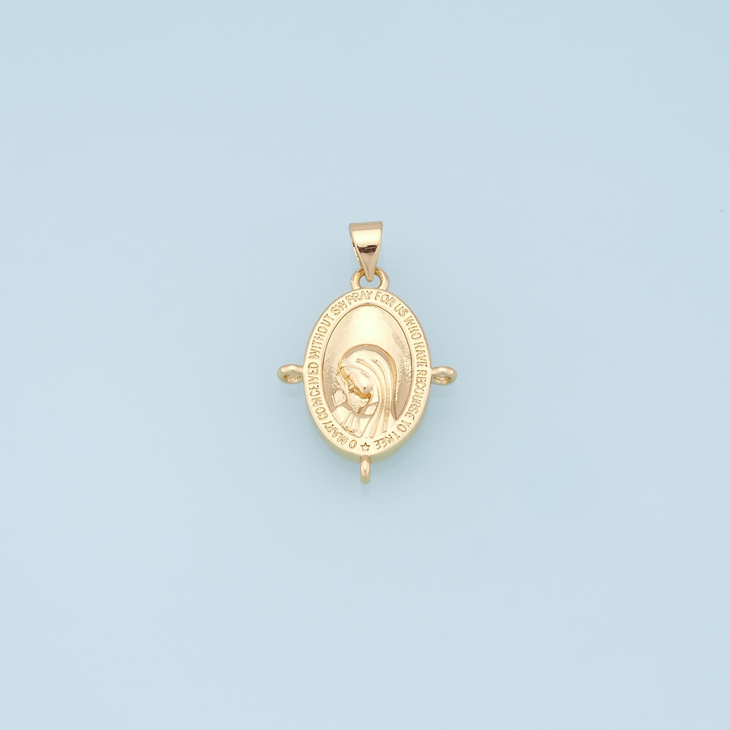 Gold Pray virgin mary Charms,18K Gold Filled pray Our Lady Pendant Bracelet Necklace for DIY Jewelry Making Supply