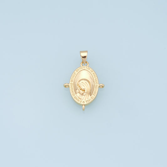 Gold Pray virgin mary Charms,18K Gold Filled pray Our Lady Pendant Bracelet Necklace for DIY Jewelry Making Supply