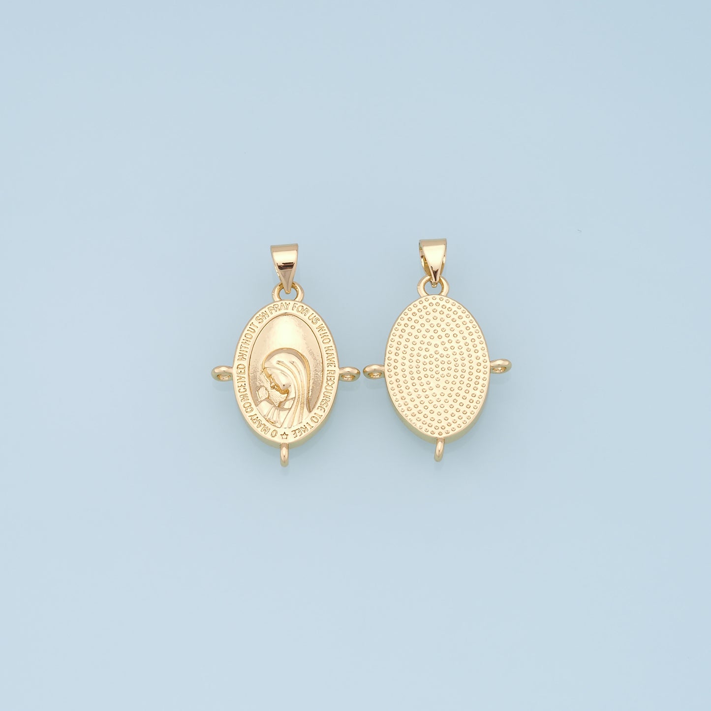 Gold Pray virgin mary Charms,18K Gold Filled pray Our Lady Pendant Bracelet Necklace for DIY Jewelry Making Supply