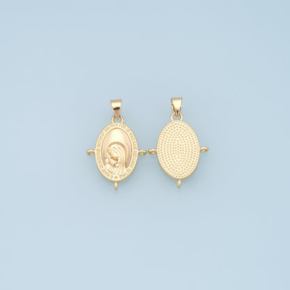 Gold Pray virgin mary Charms,18K Gold Filled pray Our Lady Pendant Bracelet Necklace for DIY Jewelry Making Supply