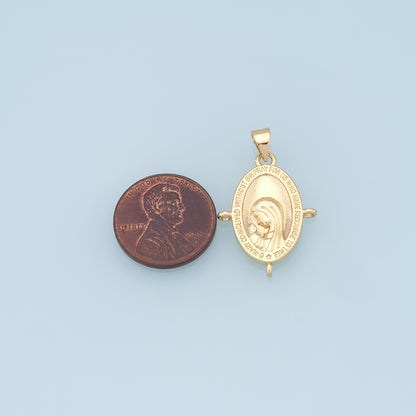 Gold Pray virgin mary Charms,18K Gold Filled pray Our Lady Pendant Bracelet Necklace for DIY Jewelry Making Supply