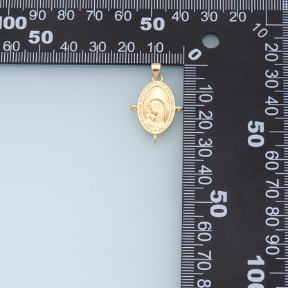 Gold Pray virgin mary Charms,18K Gold Filled pray Our Lady Pendant Bracelet Necklace for DIY Jewelry Making Supply