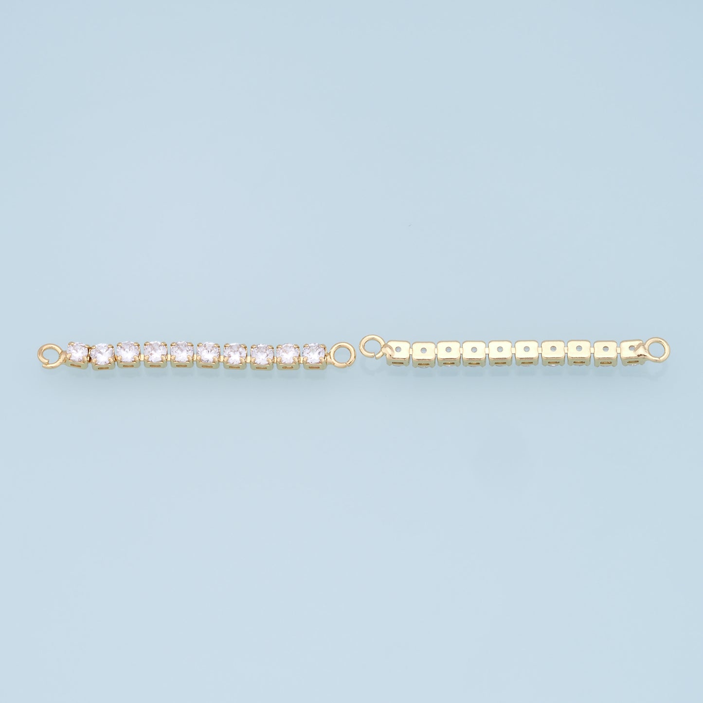 Gold Round strip Connector Charms,18K Gold Filled Round Pendant,Round Charm Bracelet Necklace for DIY Jewelry Making Supply