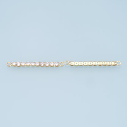 Gold Round strip Connector Charms,18K Gold Filled Round Pendant,Round Charm Bracelet Necklace for DIY Jewelry Making Supply