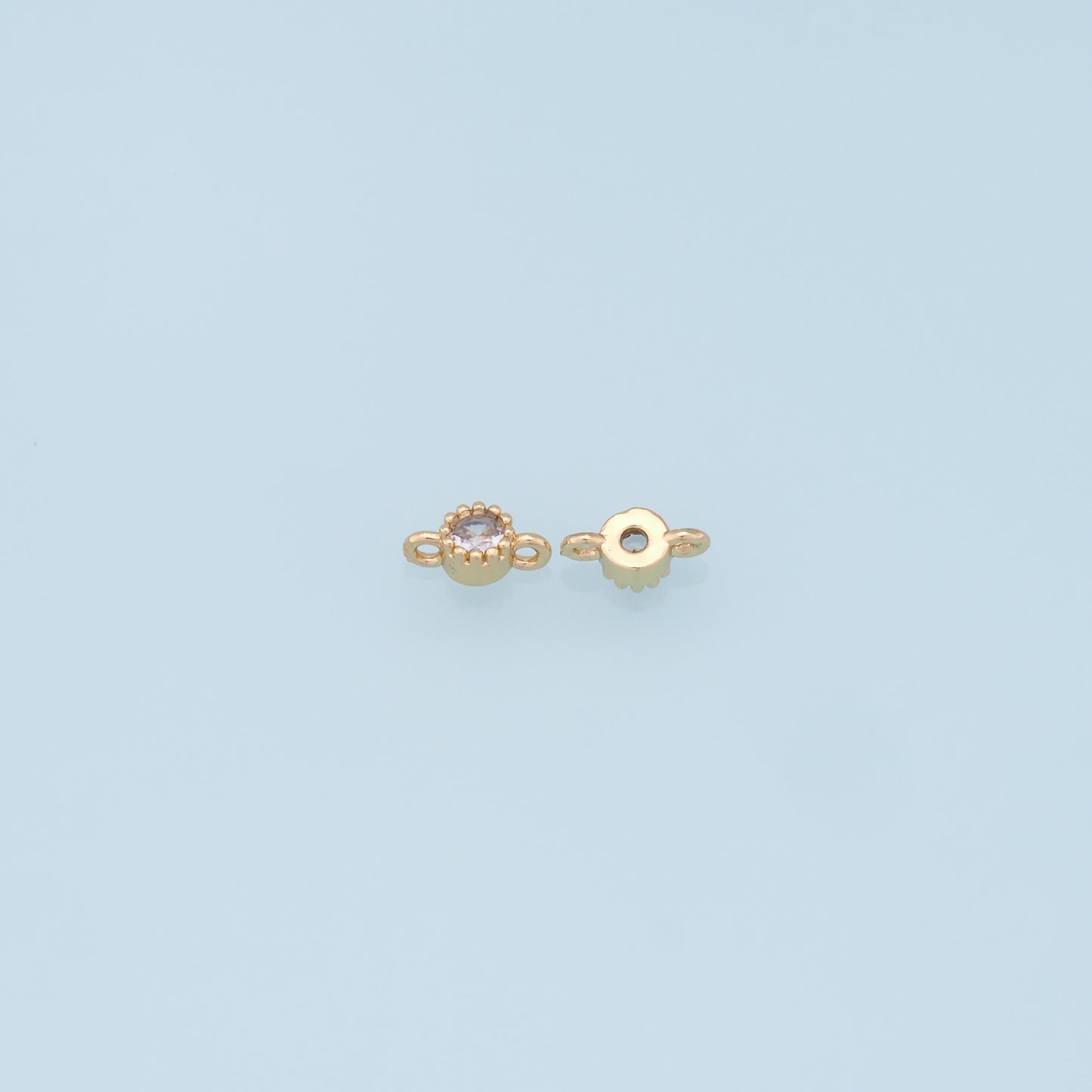 Gold Round Connector Charms,18K Gold Filled Round Pendant,Round Charm Bracelet Necklace for DIY Jewelry Making Supply