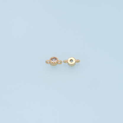 Gold Round Connector Charms,18K Gold Filled Round Pendant,Round Charm Bracelet Necklace for DIY Jewelry Making Supply