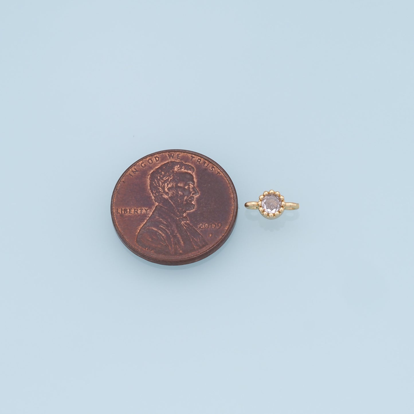Gold Round Connector Charms,18K Gold Filled Round Pendant,Round Charm Bracelet Necklace for DIY Jewelry Making Supply
