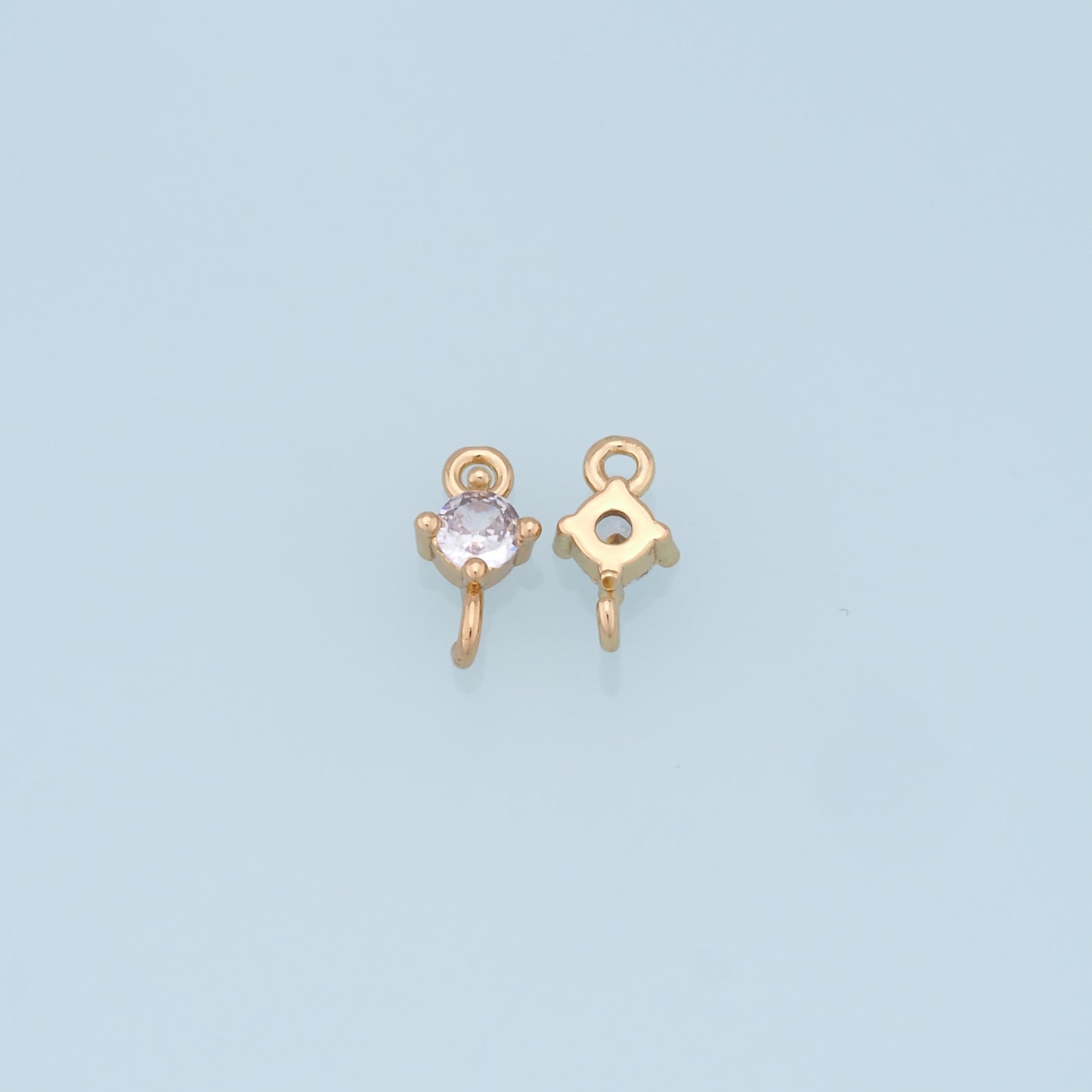 Gold Round Connector Charms,18K Gold Filled Round Pendant,Round Charm Bracelet Necklace for DIY Jewelry Making Supply