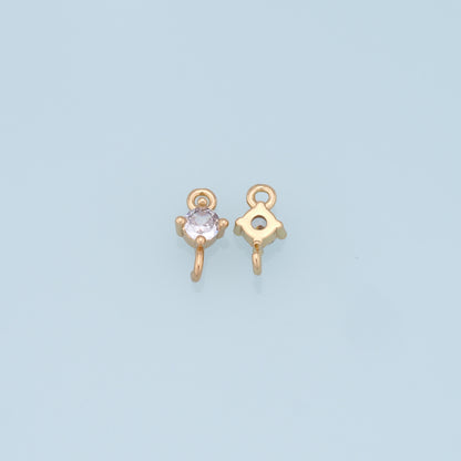 Gold Round Connector Charms,18K Gold Filled Round Pendant,Round Charm Bracelet Necklace for DIY Jewelry Making Supply