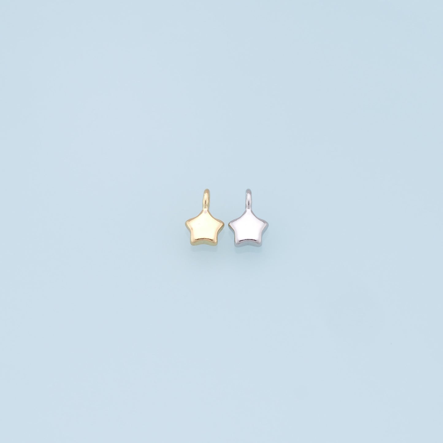 Gold Star Charms,18K Gold Filled Star Pendant,Silver Star Charm Bracelet Necklace for DIY Jewelry Making Supply