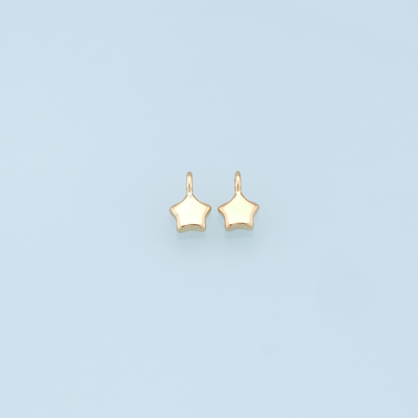 Gold Star Charms,18K Gold Filled Star Pendant,Silver Star Charm Bracelet Necklace for DIY Jewelry Making Supply