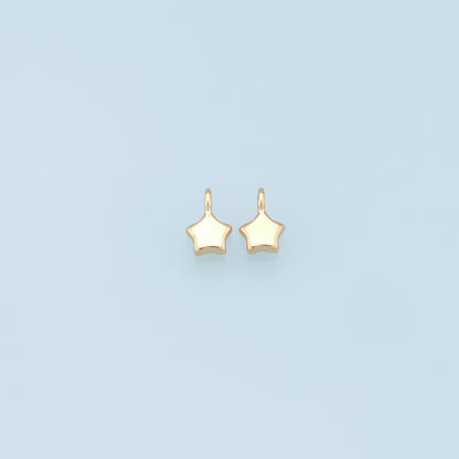 Gold Star Charms,18K Gold Filled Star Pendant,Silver Star Charm Bracelet Necklace for DIY Jewelry Making Supply