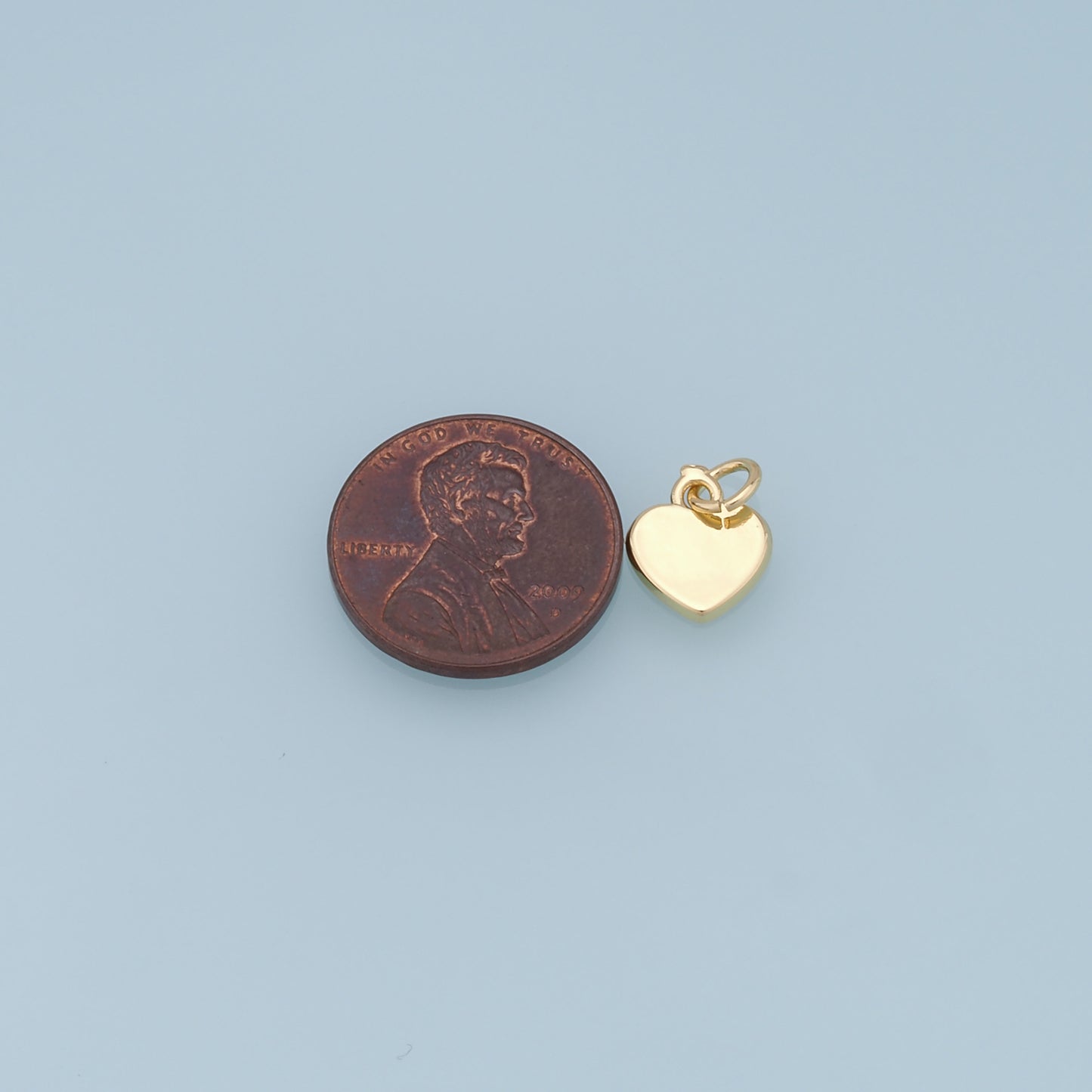 Gold Heart Charms,18K Gold Filled Heart Pendant,Silver Heart Charm Bracelet Necklace for DIY Jewelry Making Supply