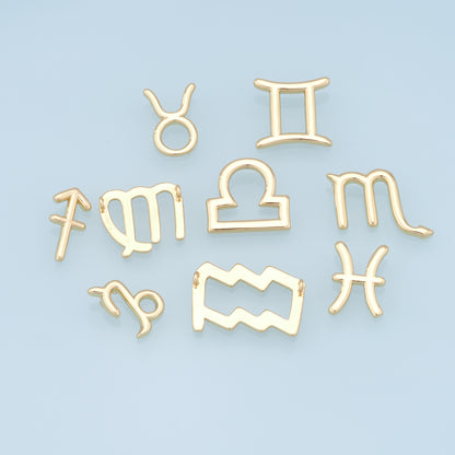 18K Gold Filled Zodiac Constellation Charms,Zodiac Symbol,Horoscope Charm,Gold Astrological Zodiac Sign Minimalist Jewelry