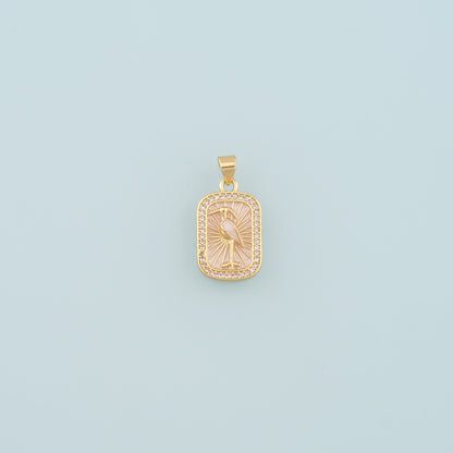 Gold Crane Charms,18K Gold Filled Bird Pendant,Enamel Crane Charm Bracelet Necklace for DIY Jewelry Making Supply