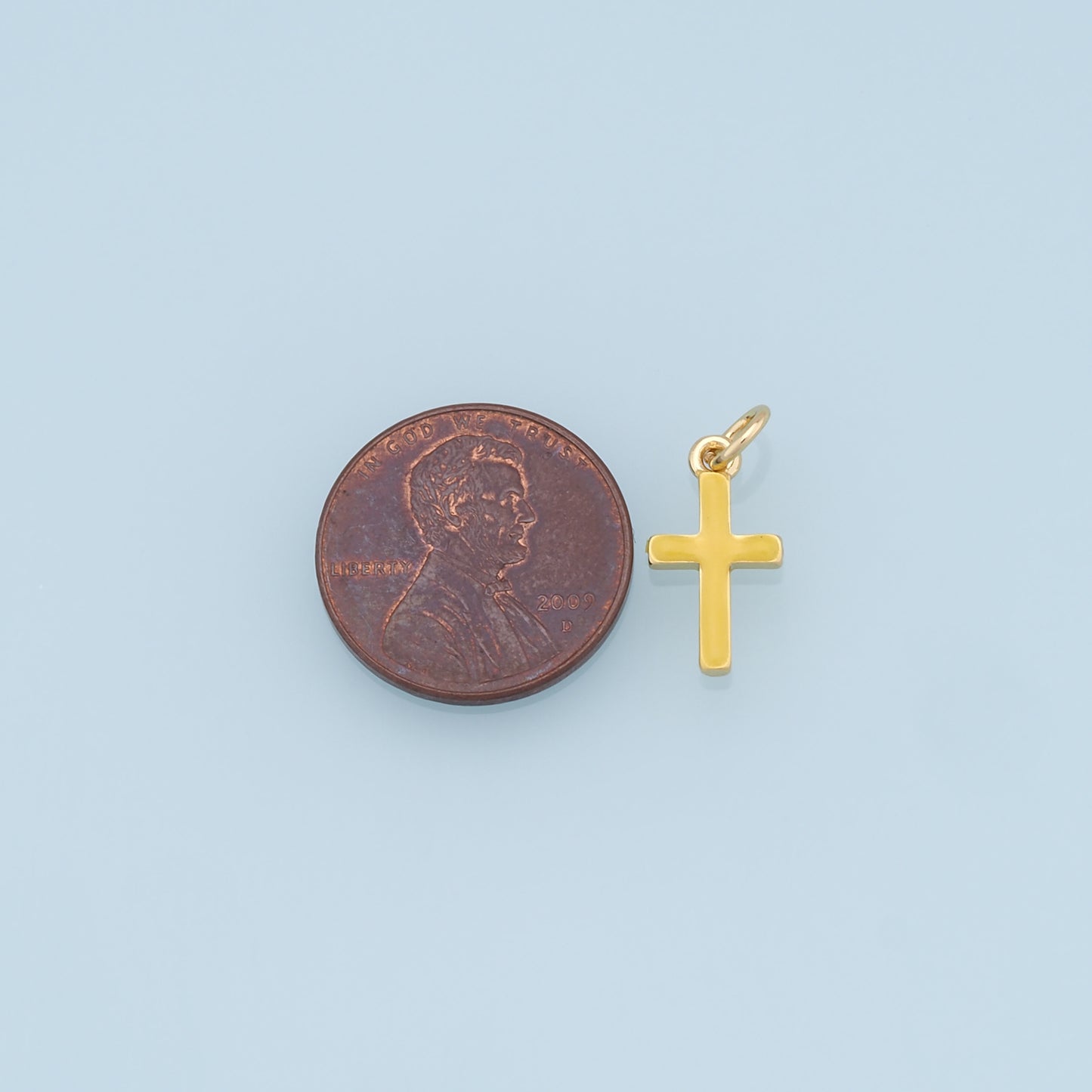 Gold Cross Charms,18K Gold Filled Enamel Cross Pendant,Protect Religious Charm Bracelet Necklace for DIY Jewelry Making Supply