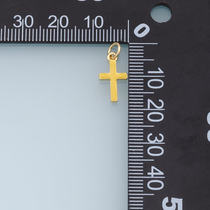 Gold Cross Charms,18K Gold Filled Enamel Cross Pendant,Protect Religious Charm Bracelet Necklace for DIY Jewelry Making Supply