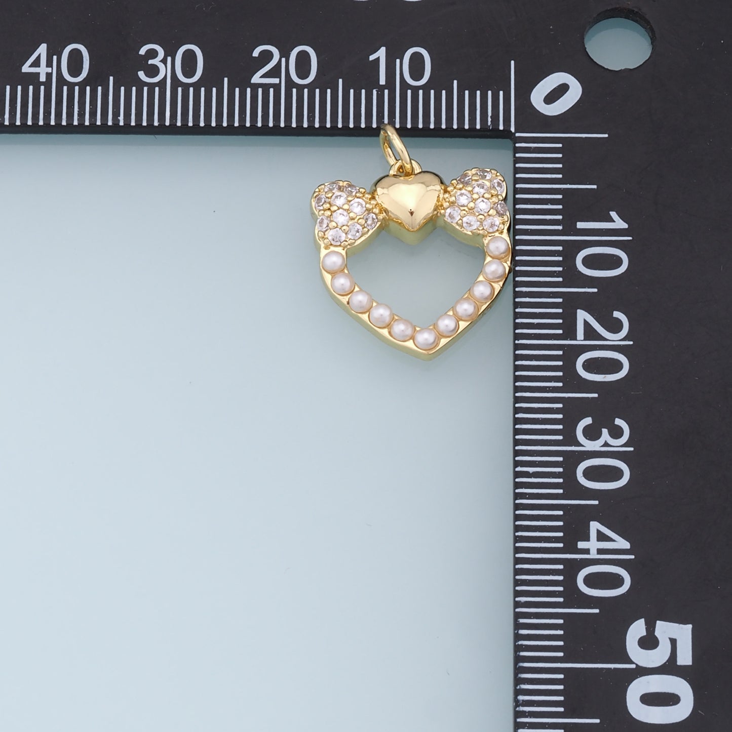 Gold Heart Charms,18K Gold Filled Heart Pendant,Heart Charm Bracelet Necklace for DIY Jewelry Making Supply