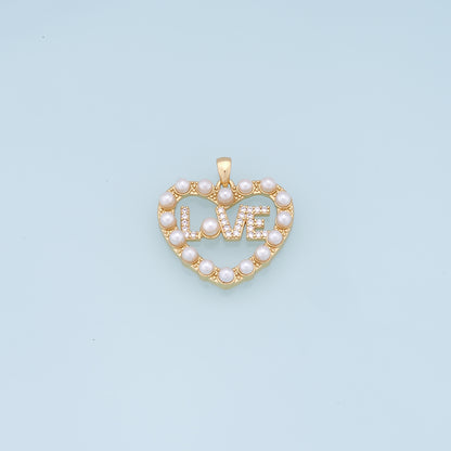 Gold Heart Charms,18K Gold Filled Heart Pendant,Heart Love Charm Bracelet Necklace for DIY Jewelry Making Supply
