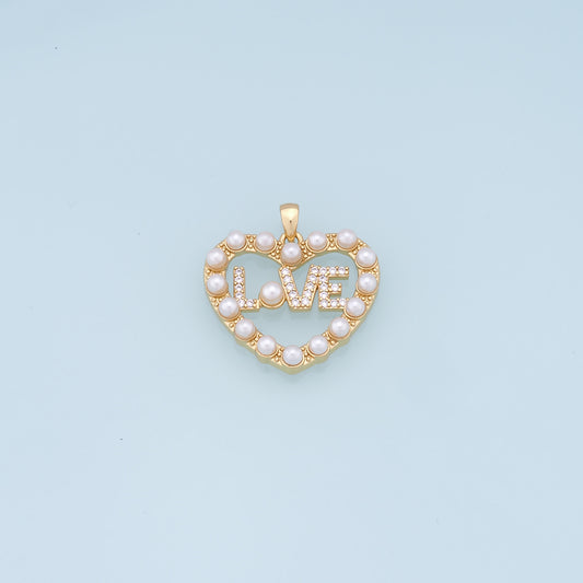 Gold Heart Charms,18K Gold Filled Heart Pendant,Heart Love Charm Bracelet Necklace for DIY Jewelry Making Supply