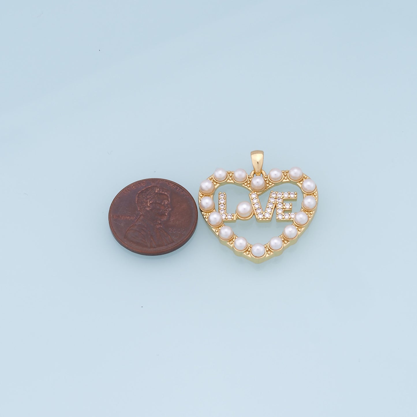 Gold Heart Charms,18K Gold Filled Heart Pendant,Heart Love Charm Bracelet Necklace for DIY Jewelry Making Supply