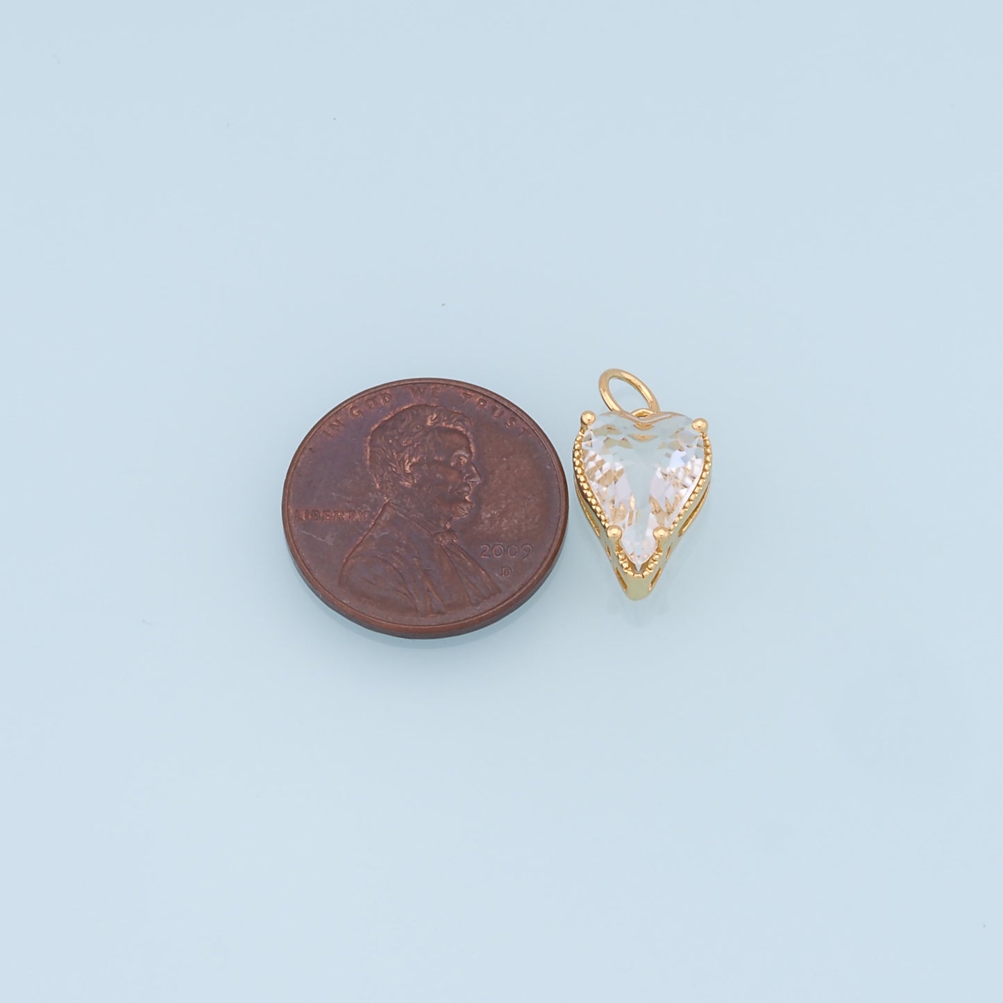 Gold Heart Charms,18K Gold Filled Heart Pendant,Heart Charm Bracelet Necklace for DIY Jewelry Making Supply